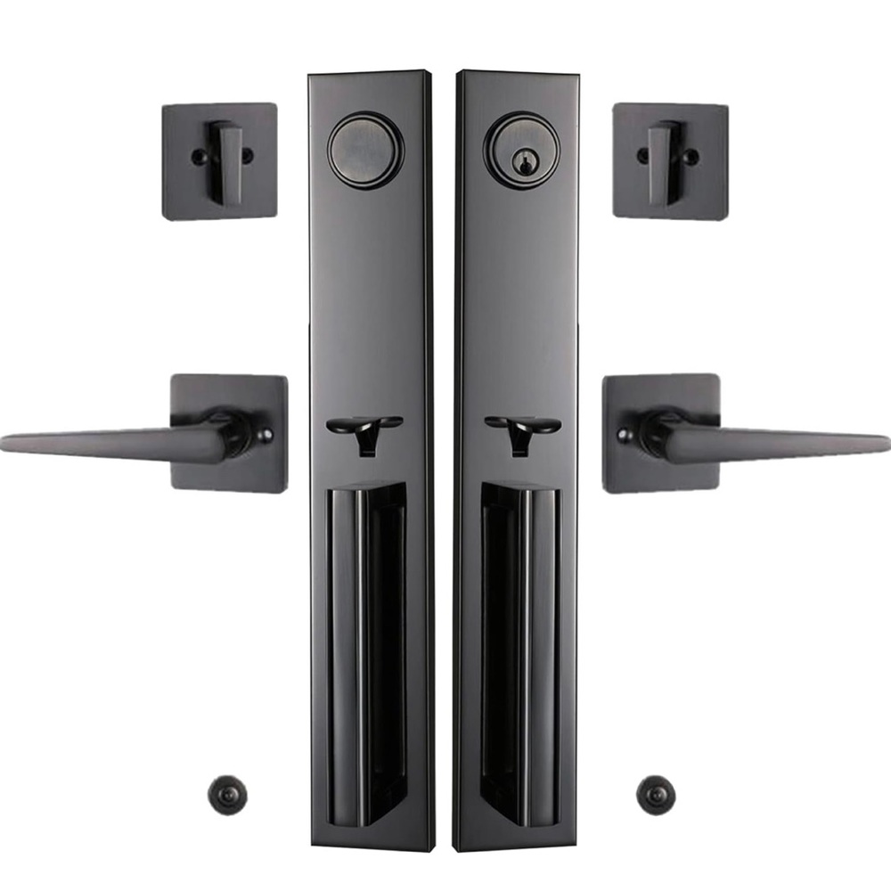 New! Unused! Stainless Steel Double Door Lock Set, Right&Left Handed Front Door